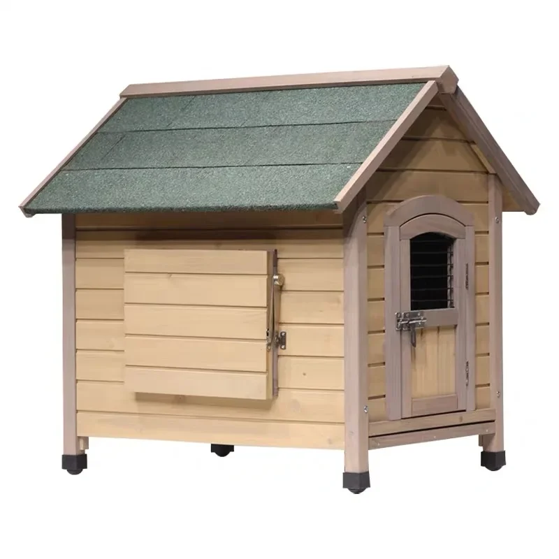 The Latest Popular New Design Luxury Outdoor Rainproof Breathable Easy To Install Wooden Small Animals Cage Pet Home Dog House