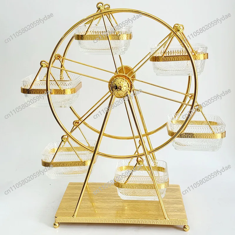 Rotatable Ferris wheel seasoning rack seasoning storage set commercial plate creative seasoning display stand ornament