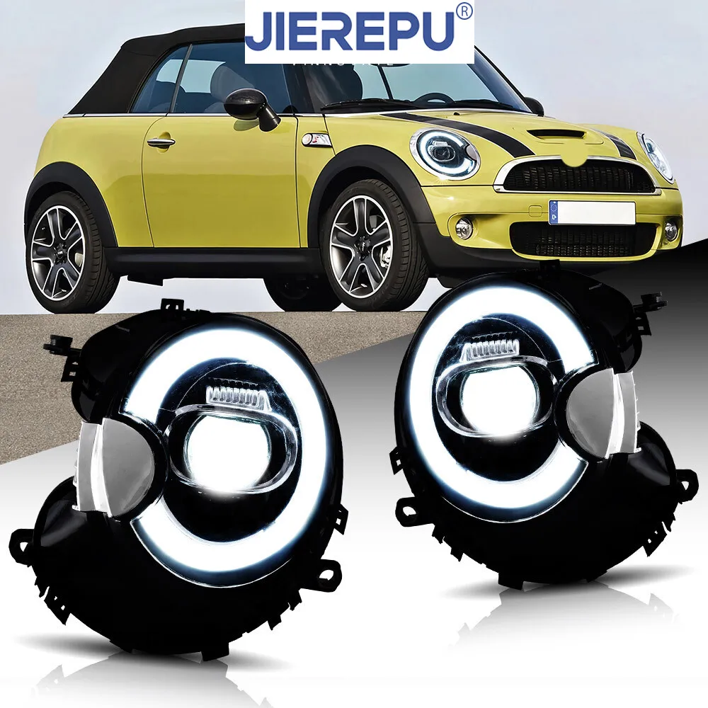 

1Pair Turn Signal FULL LED Headlights For 2007-2013 Mini Cooper R56 R58 R57 With Animation