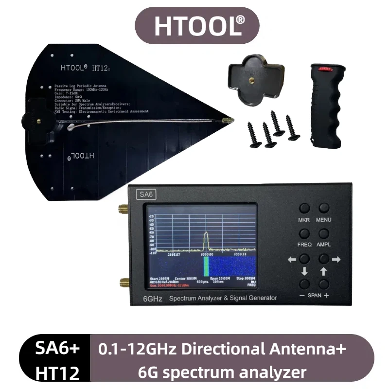 Professioneller tragbarer 6-GHz-Spektrumanalysator und Signalgenerator für die Erkennung von 2G/3G/4G/5G/WiFi-Interferenzen.