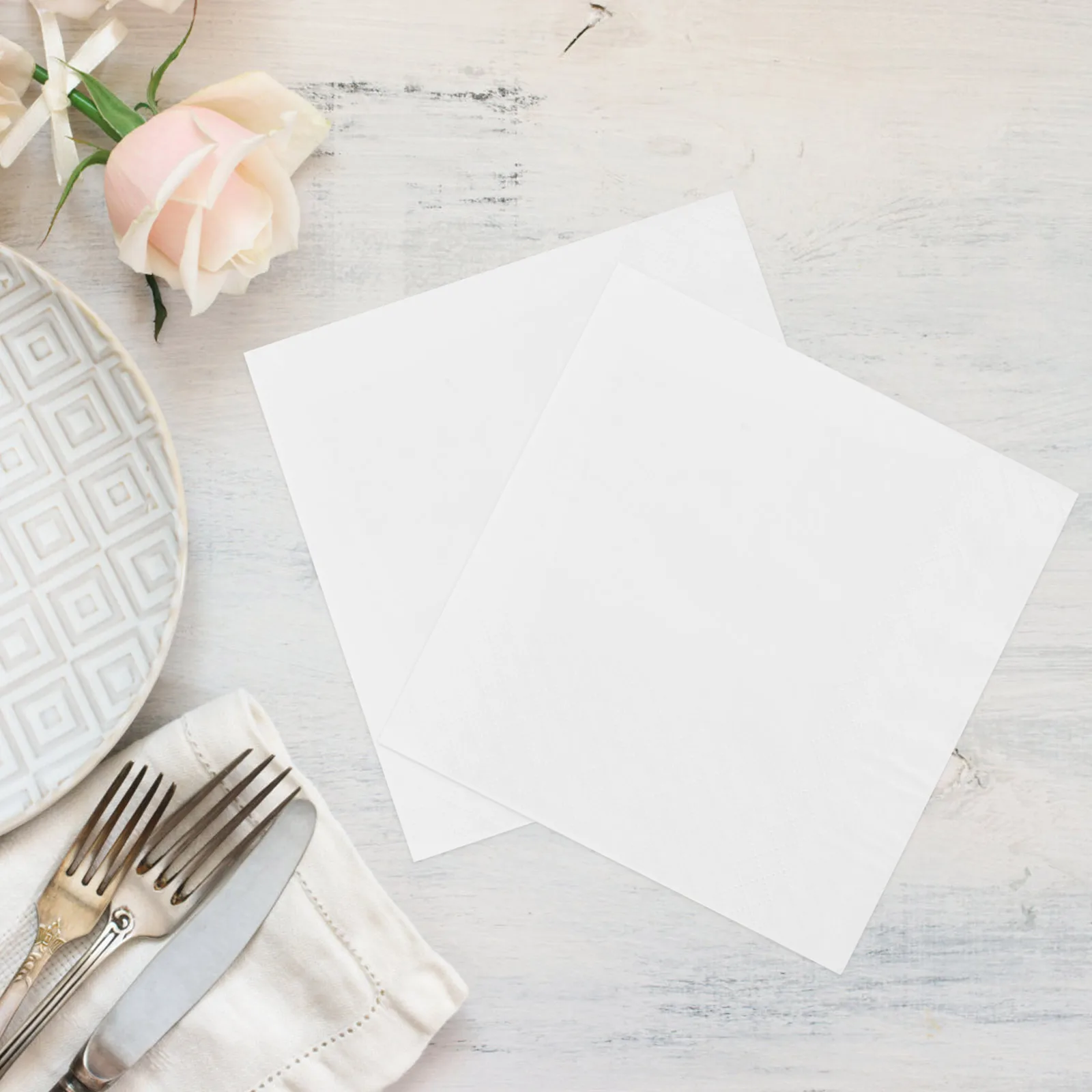

100 Napkins Wooden Pulp Elegant Pocket Tissues Design Disposable Dinner Wedding Party Banquet Christmas Home Supplies