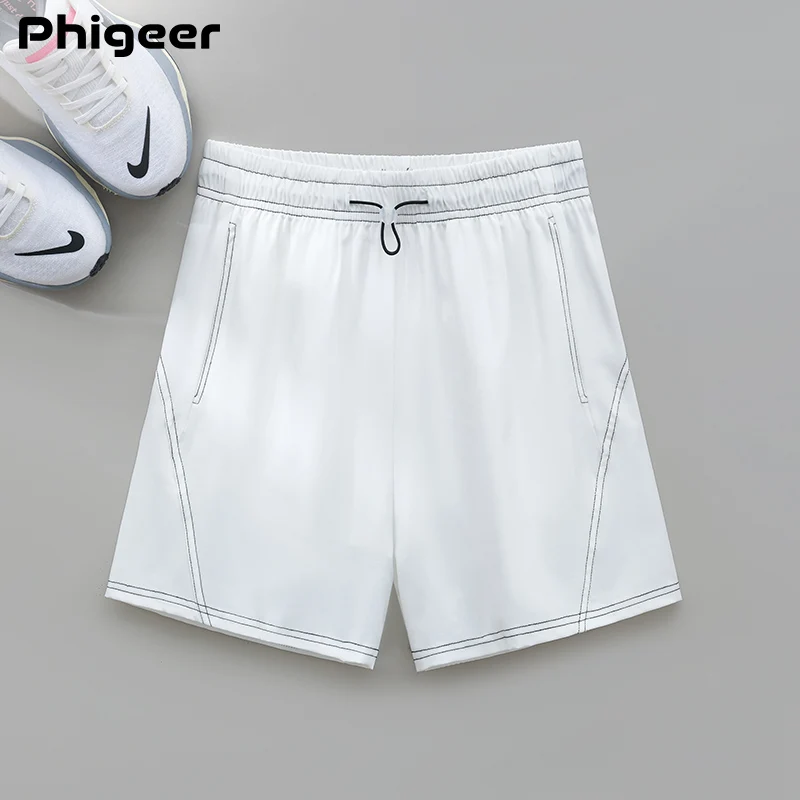 PHIGEER Women's Running Shorts Built-in Liner Lightweight Gym Yoga Shorts Outdoor Training Breathable Sporty Shorts Woman Pants