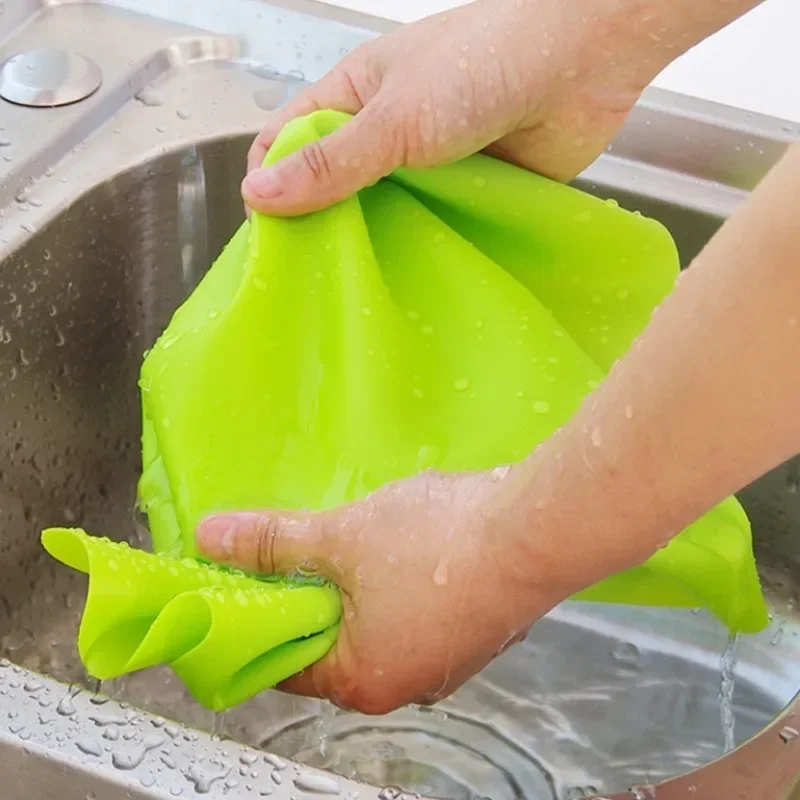 40x30cm Food Grade Anti Slip and Heat-insulating Silicone Kneading Mat, Meal Mat, Children's Teaching Biodegradable Table Mat