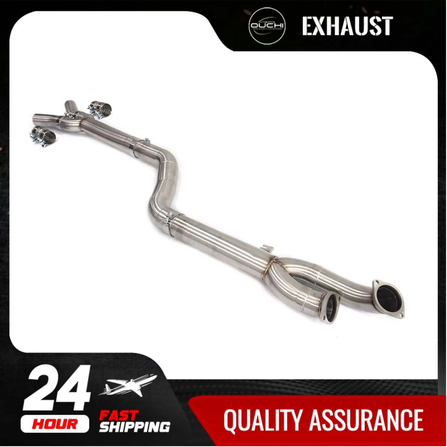 Fast shipping in 24 hours middle pipe for BMW M3 M4 G8X OUCHI stainless steels exhaust system single tube Car Accessories