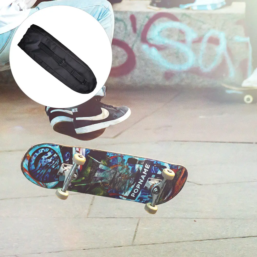 

Сумка для скейтборда из прочной ткани Оксфорд, легкая и компактная конструкция, регулируемый ремень, подходит для большинства лонгбордов, двойная.