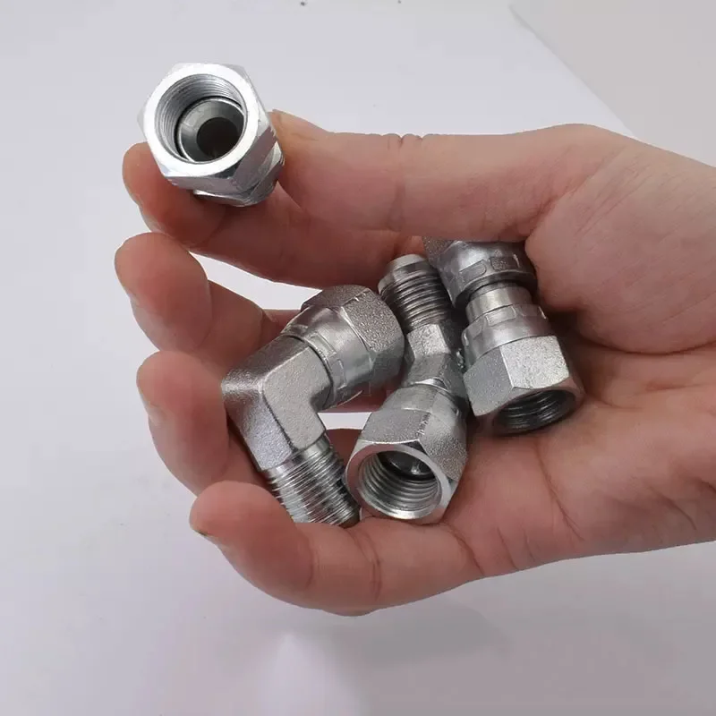 Złączka hydrauliczna kątowa 45 stopni, kolanko, gwint NPT 7/16 9/16 3/4 7/8, adapter z gwintem wewnętrznym i zewnętrznym. — zdjęcie 5