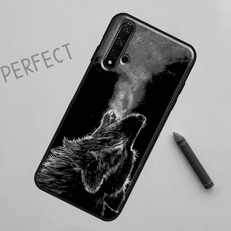 Wolf Case For Huawei P30 Pro P20 P40 Lite Nova 8i 7i 3i 11i 5T 9 10 SE Y60 Y61 Y70 Y90 P Smart Z