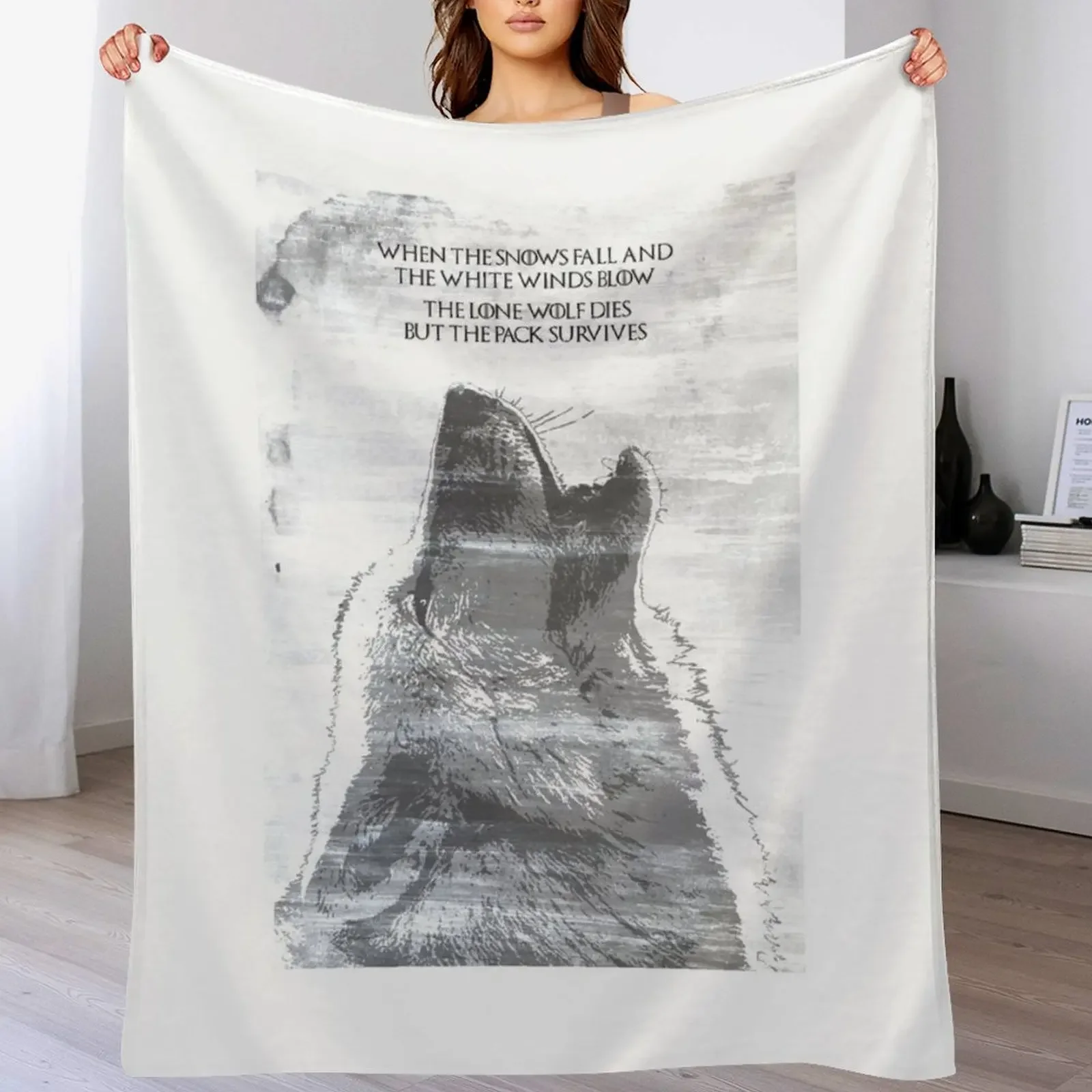 

The Lone Wolf Dies But The Pack Survives Throw Blanket Soft Big Cute for winter Thermal Blankets