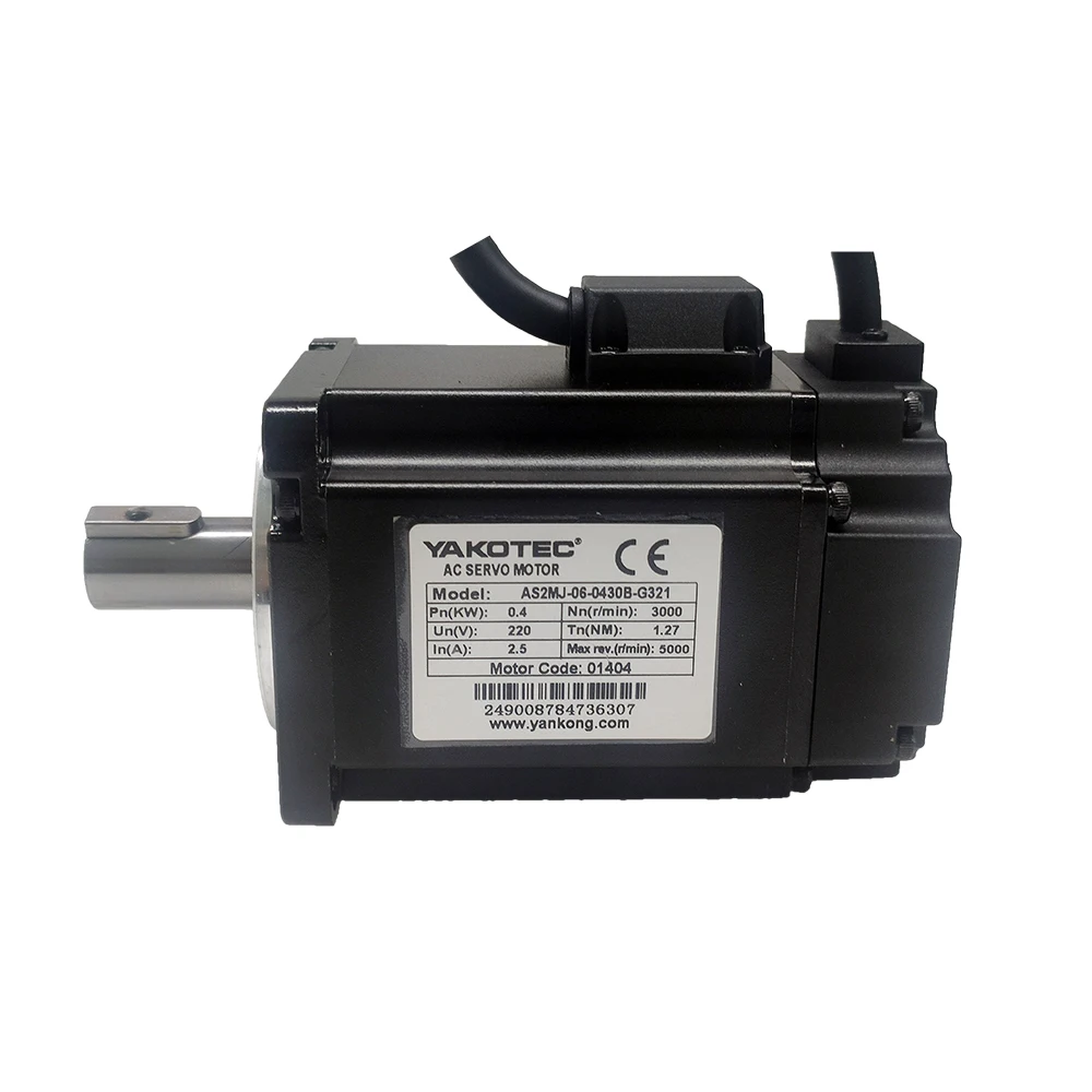 

New and original YAKO AS2MJ-06-0430B-G321 Servo Motor 220VAC 400W 3000rpm