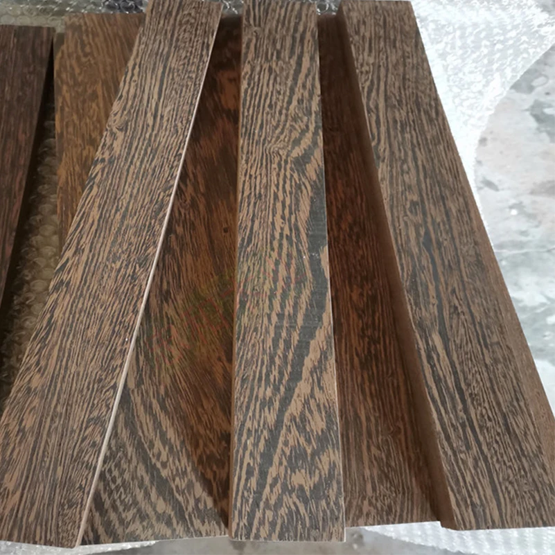 2 Sizes 115X40X7MM 128X32X27MM Natural Wenge Solid Wood Board Plate PANGA-PANGA Chicken-wingwood Log For Knife Handles DIY Make