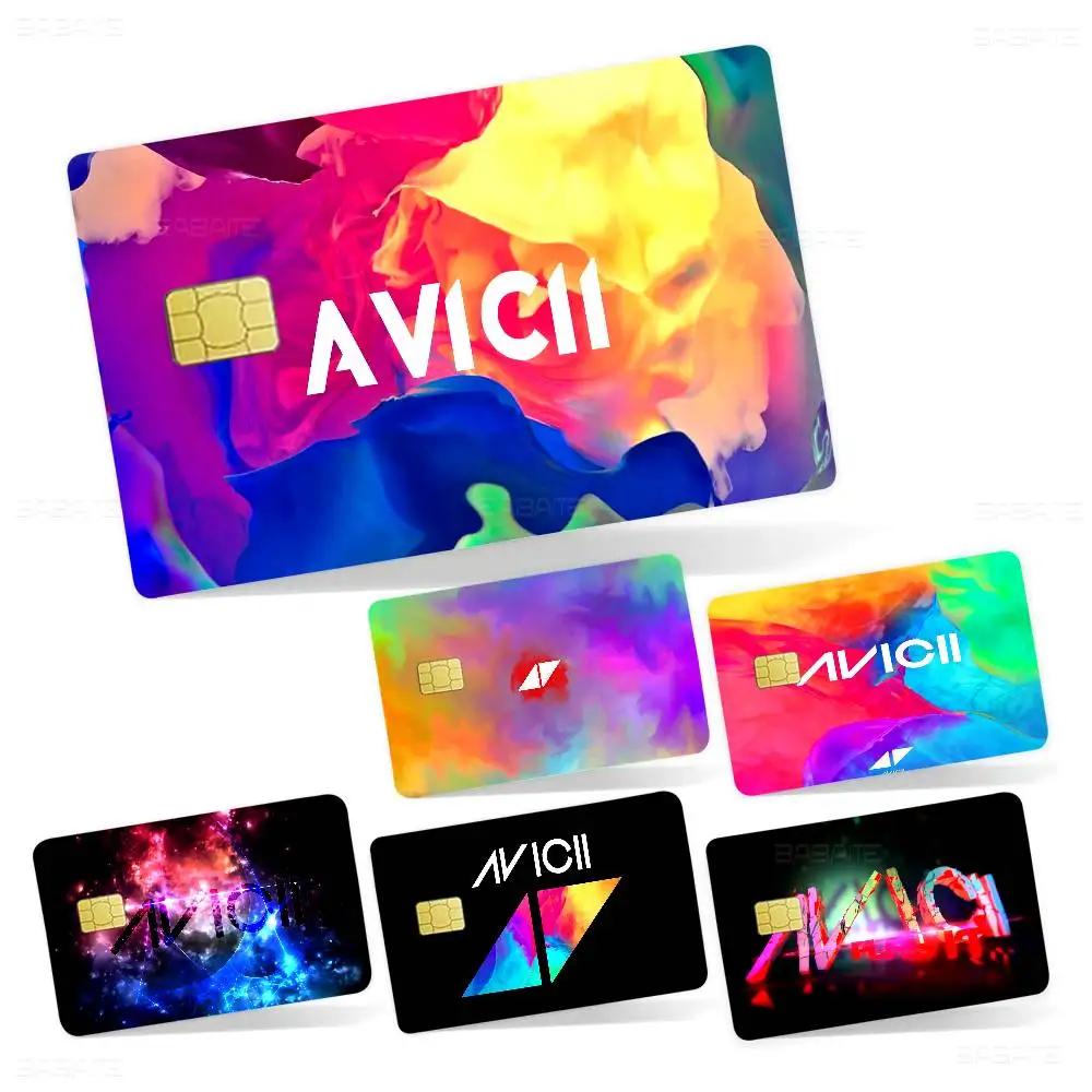 DJ A-Avicii Logo Anime Spend or Save Funny Shell On Off Ultra Thin No Fade Sticker Skin Cover Film for Debit Credit Card