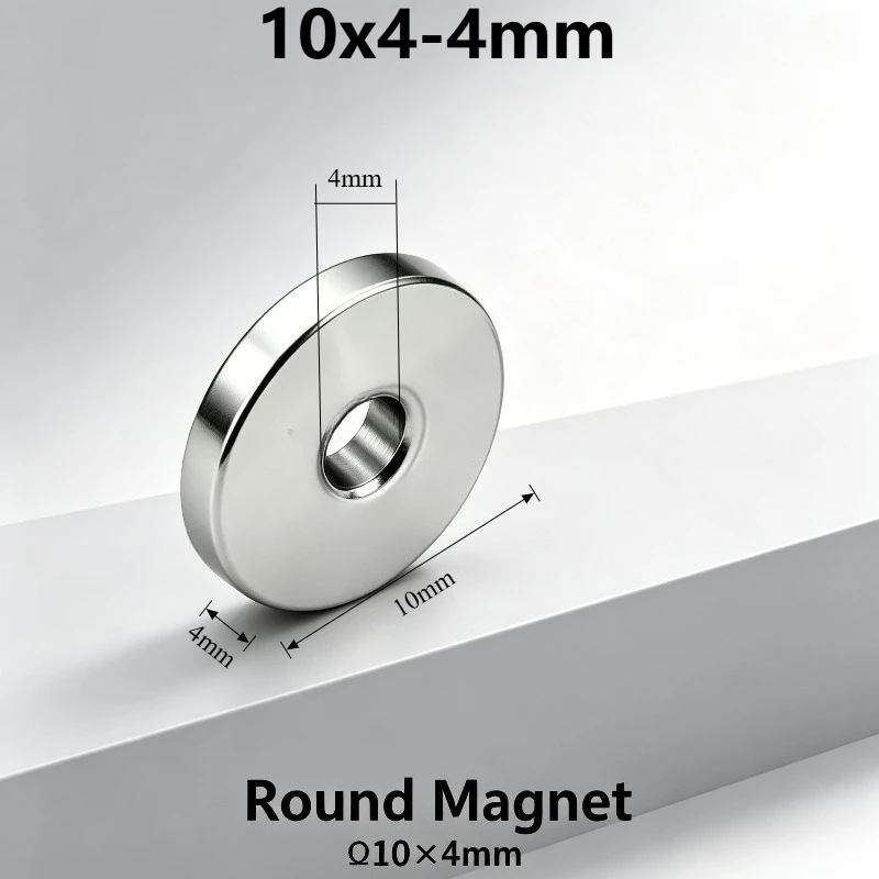 10x4‑4 mm Strong Round Countersunk Neodymium Magnet 10*4‑4 mm 4mm Hole Permanent NdFeB Magnet for Fridge DIY Industrial Projects