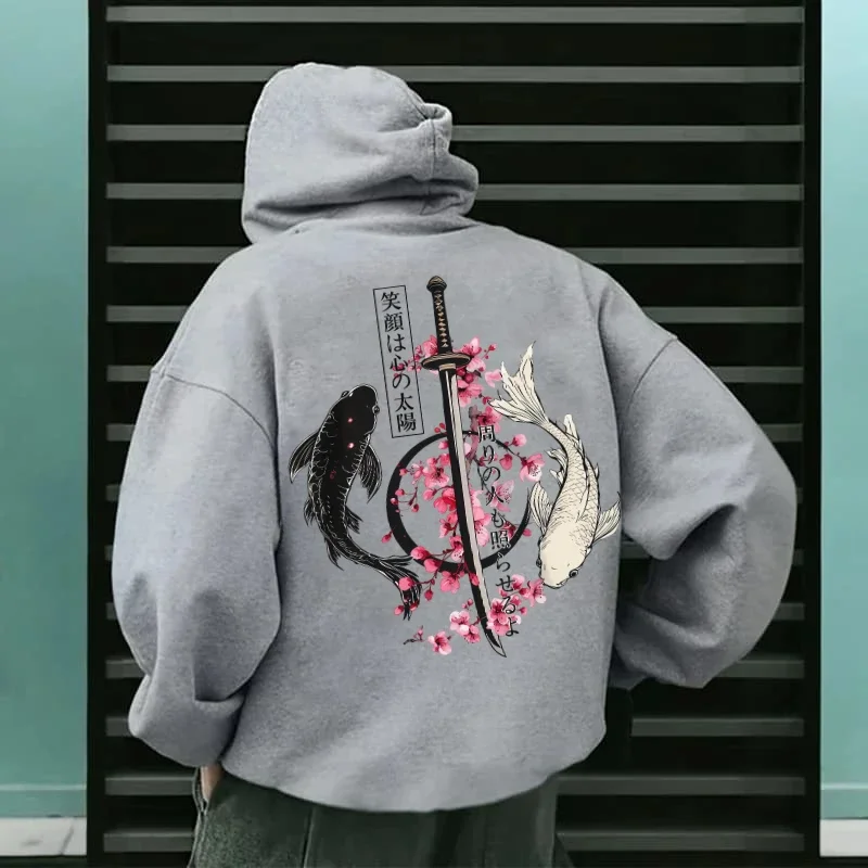 Best-selling Men's Loose Casual Hooded Sweater for Autumn and Winter. Trendy Couple-style Youth-oriented Warm Coat Top.