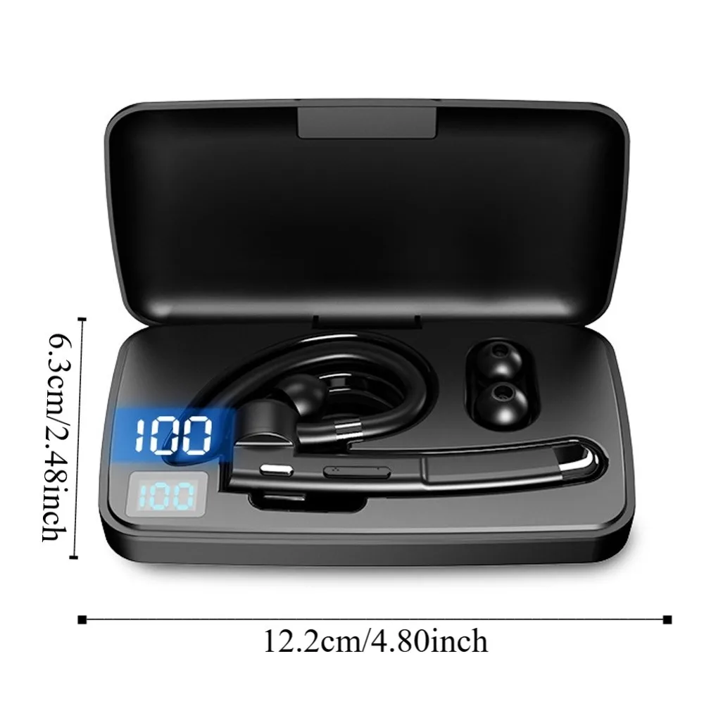 سماعة بلوتوث قابلة للدوران، شاشة عرض، سماعة رأس بلوتوث للأعمال، تقليل الضوضاء، سماعات أذن واحدة لاسلكية للموسيقى