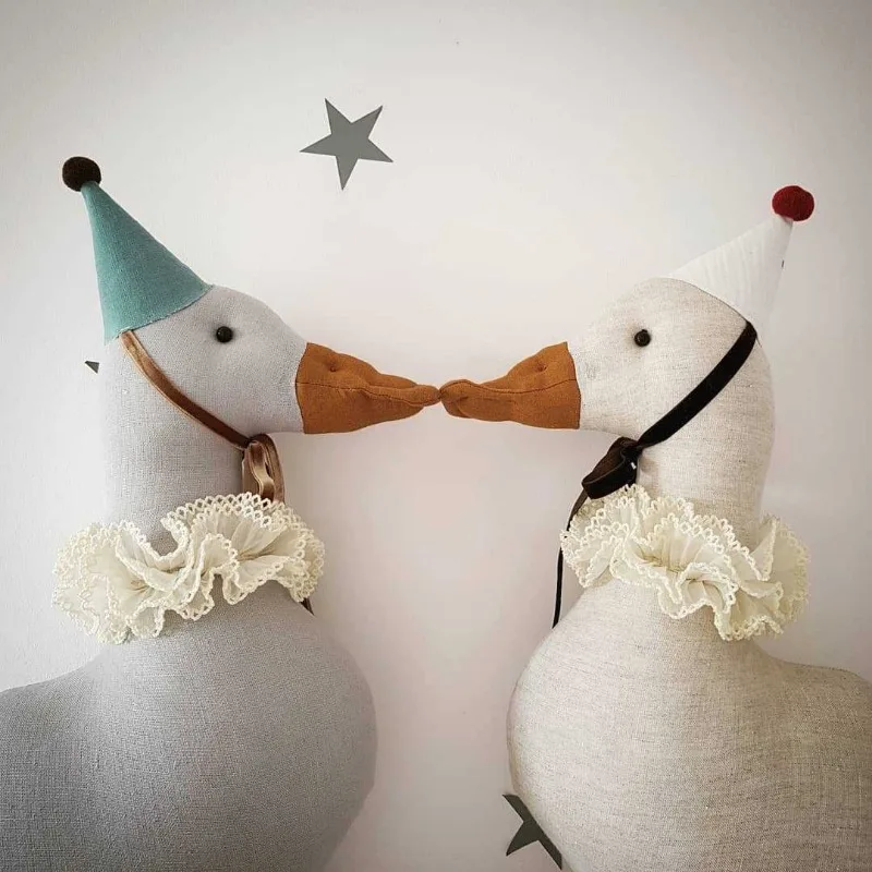 Suporte de parede de cabeça de animal de pato de pelúcia, linda decoração mural, tapeçarias de quarto de menina, suprimentos essenciais para presentes de aniversário