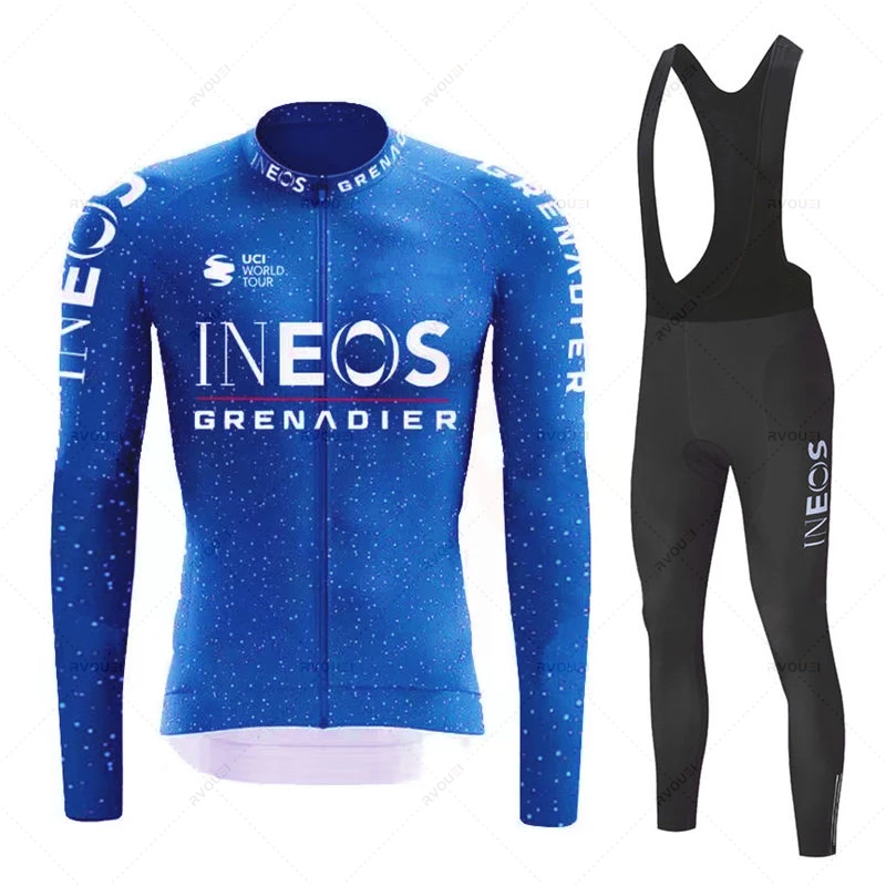 Ineos Grenadier Autumn Cycling Jersey Set Long Sleeve Quick-Dry Bicycle Clothing MTB Maillot Ropa Ciclismo Road Bike Sports Wear