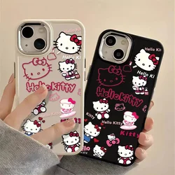 NOWE etui na telefon Sanrio Hello Kitty Kawaii do iPhone'a 16 15 14 13 12 11 ProMax XR XS MAX 7 8 Plus Cute Cartoon Cover Y2K PINK Girl