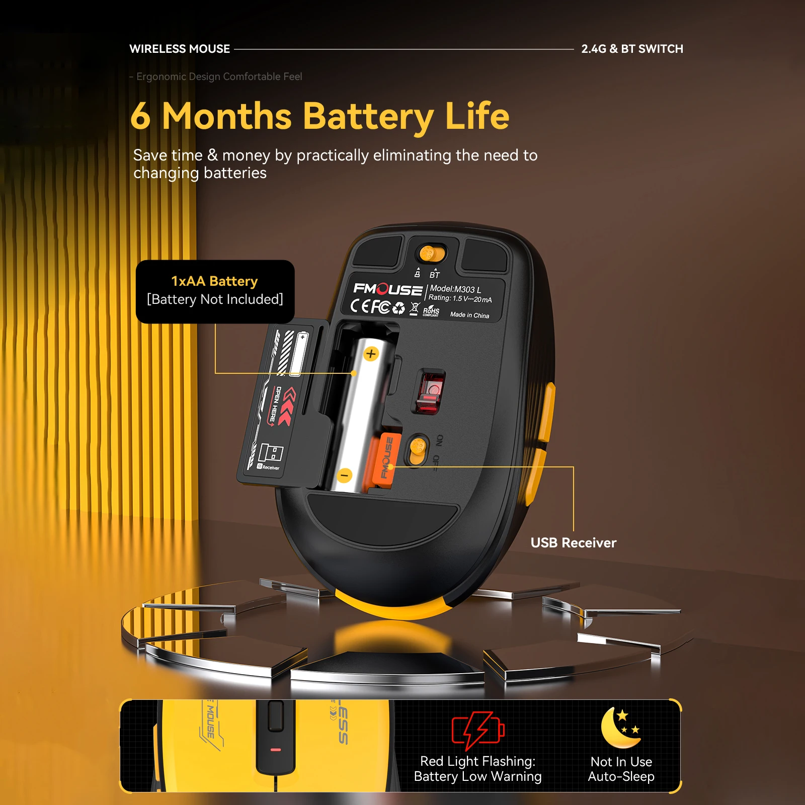 بلوتوث 5.1 و 2.4G USB ماوس لاسلكي صامت قابل للتعديل 2400 ديسيبل متوحد الخواص وضع مزدوج ماوس لاسلكي لأجهزة iPad للكمبيوتر المحمول والكمبيوتر اللوحي