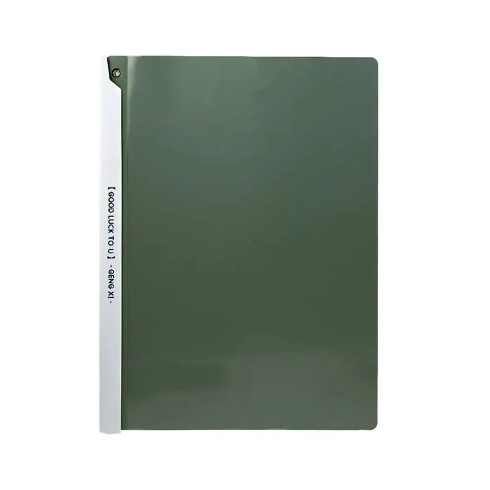 Gradient Morandi Color A4 Draw Rod Folder Large-capacity Waterproof Pull Rod Clip Thickened Sliding Bar Test Paper Storage Clip