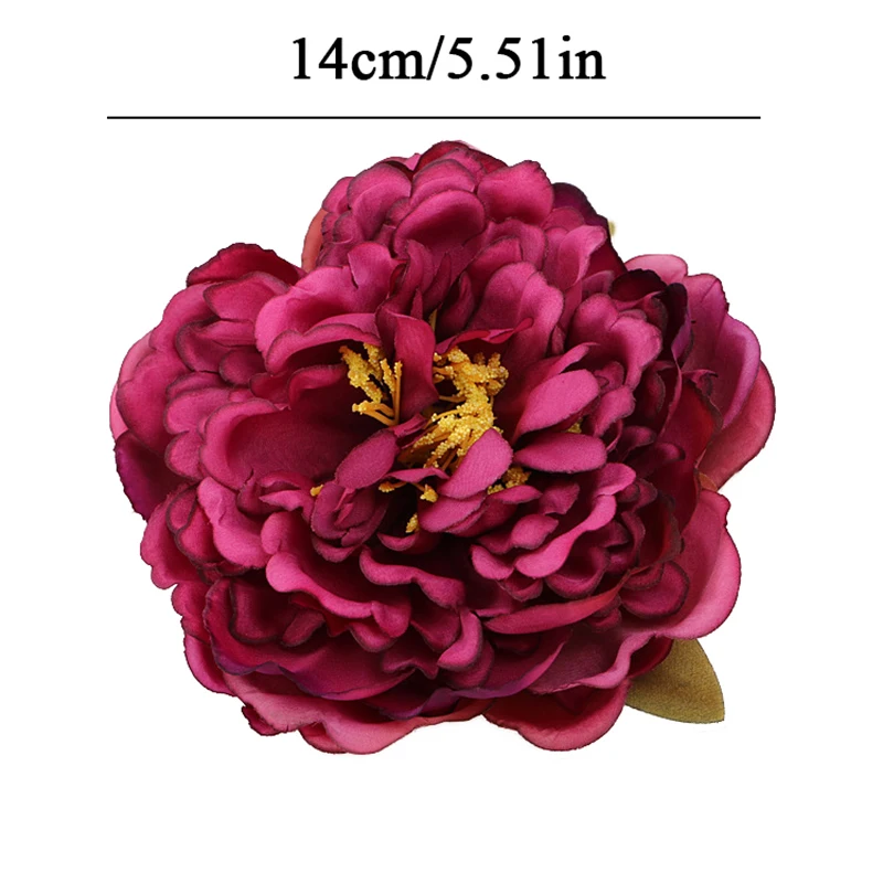 14cm Big Peony Flower Women\'s Hairpins Bohemian Beach Seaside Party Hair Clips Decoration for Bride Wedding Large Size Barrettes