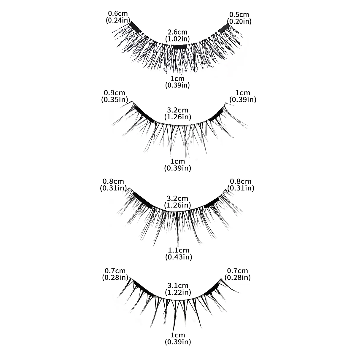 MAGEFY 5 pares de pestañas magnéticas de ojo de gato de Anime con aplicador, cepillo para cejas, No se necesita pegamento, herramientas de extensión de pestañas naturales