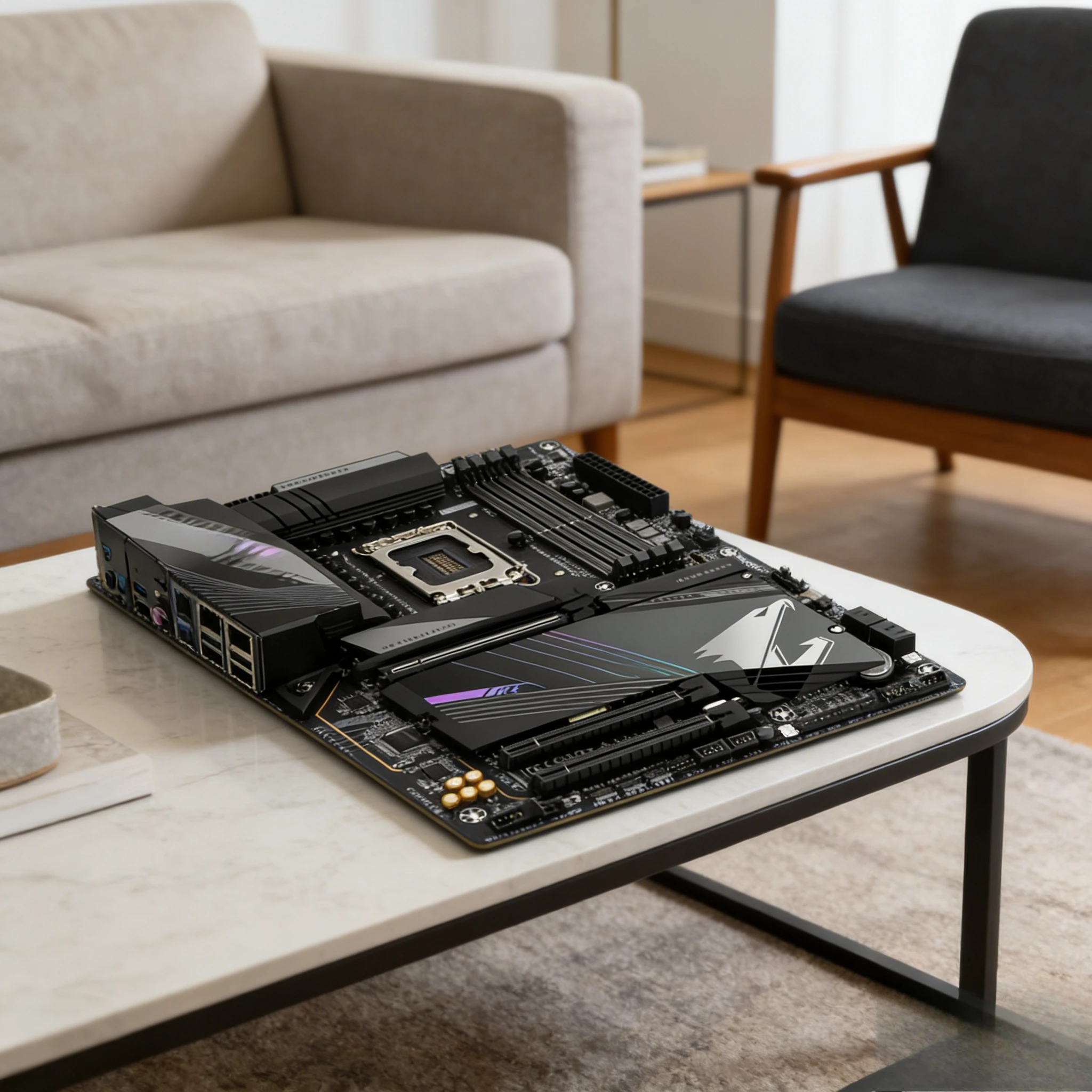 LGA 1700 ATX Motherboard for Intel 14th 13th 12th Gen CPU DDR5 PCIe 5.0 5x M.2 WiFi 7 USB 3.2 5GbE Q-Flash RGB Support