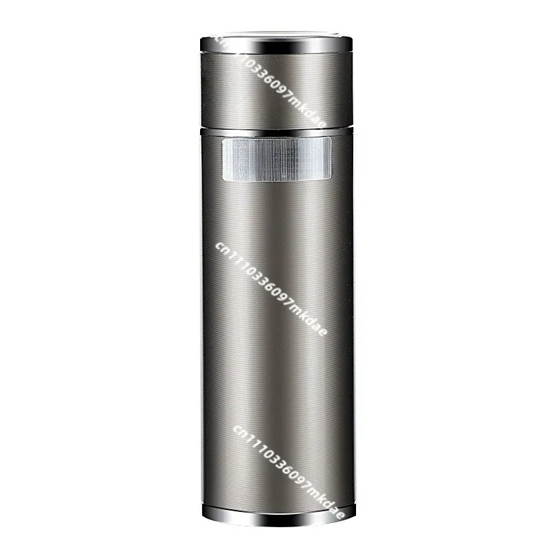 Neue hochwertige Silber-Thermo-Trinkflasche mit intelligenter Temperaturanzeige, hochwertiger Edelstahl-Wasserbecher