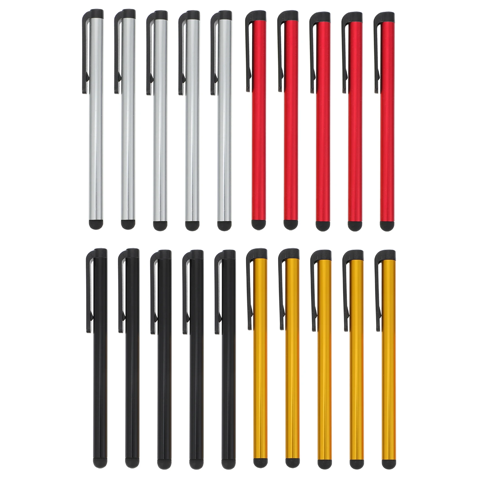

20 pcs Stylus Pen Capacitive Screen Fine Tip High Sensitivity Aluminum Sensitivity Stylus Alloy Black Red