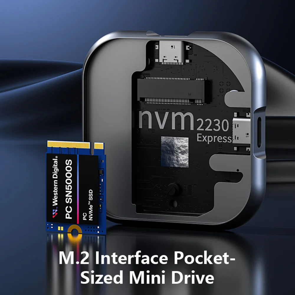Magnetic Ultra-thin M.2 NVMe SSD Expansion Dock USB 3.2 Type-C 10Gbps with PD Fast Charging For iPhone 17/16/15 iPad PS5 Laptop