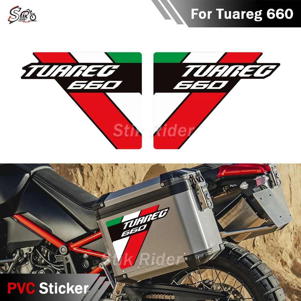 

For Aprilia Tuareg 660 RALLY Adventure Motorcycle Trunk Luggage Cases Panniers Aluminium Top Box Stickers Decals 2022 - 2026