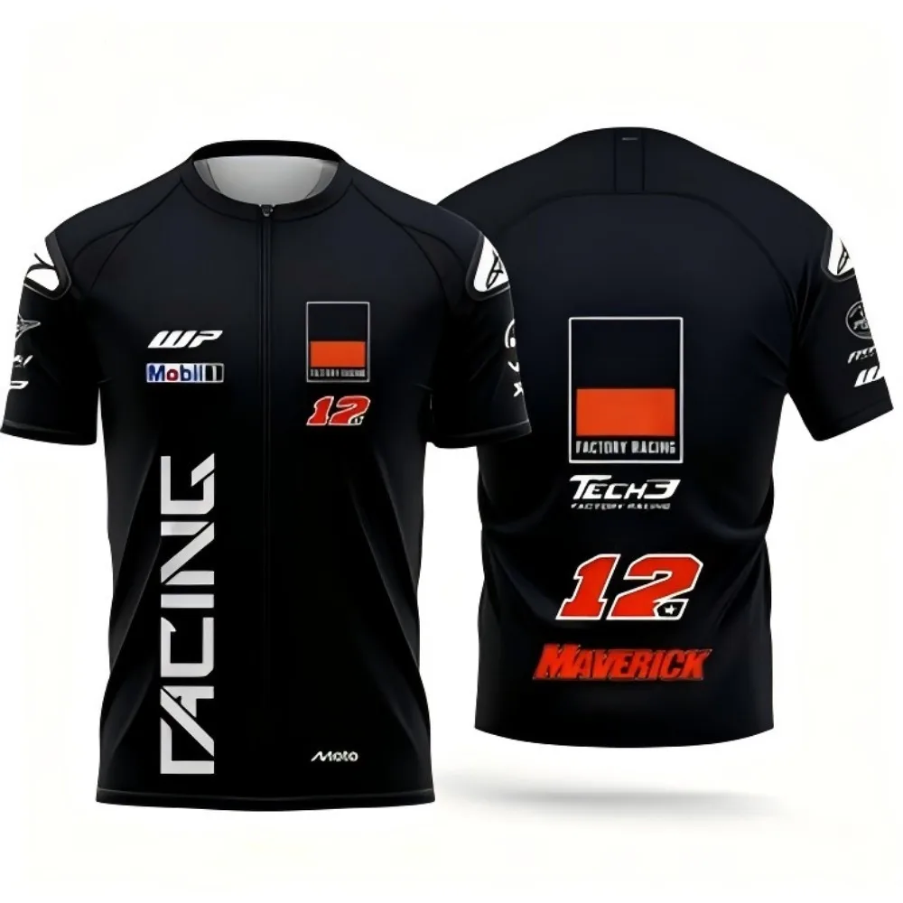 Verano Transpirable Nueva carrera de motocicletas No. 37 2025 Pedro Acosta Camiseta deportiva informal de manga corta para hombre y mujer Top de moda