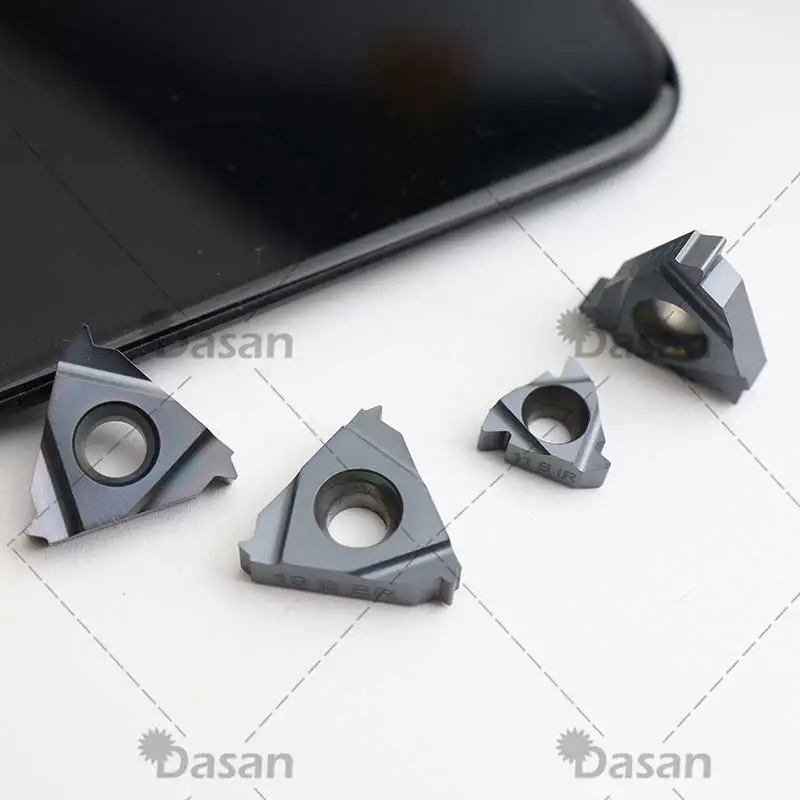 10PCS  11IR 16ER 16IR 11BSPT 14BSPT 19BSPT Carbide Threading Inserts Cutter Tools for Steel or 303 Stainless Steel