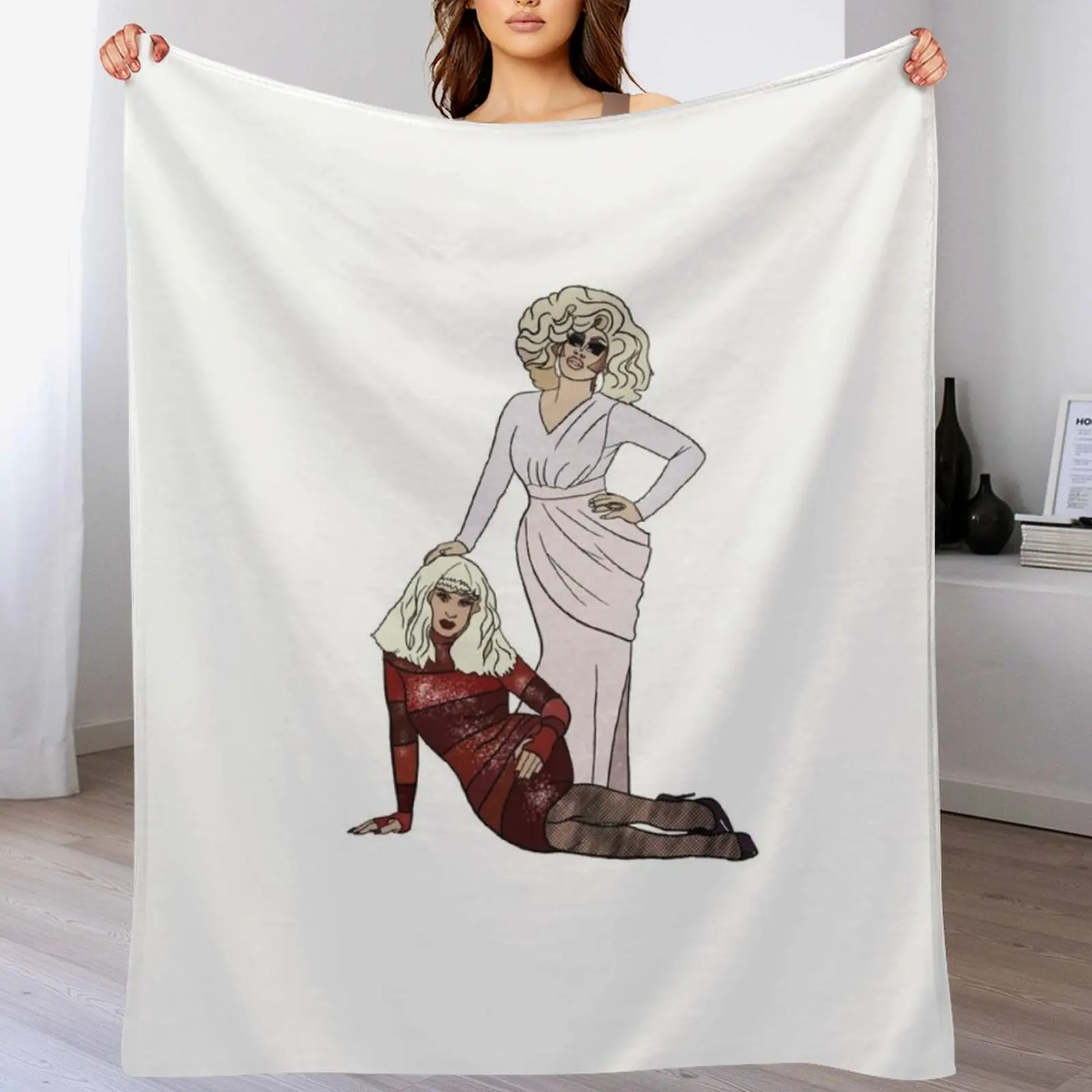 Trixie and katya Throw Blanket blankets ands For Decorative Sofa Sofa Quilt decorative Blankets