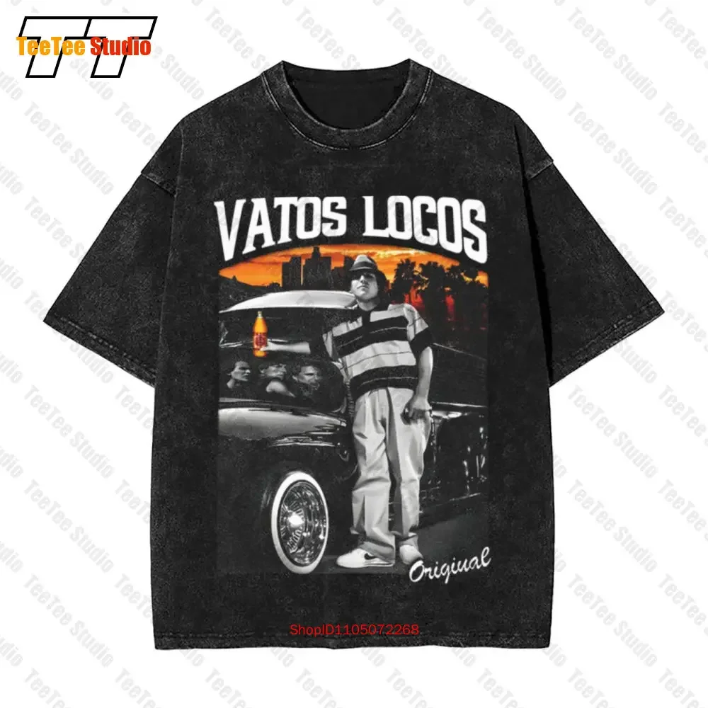 Vatos Locos Original Low Rider Vintage Oversized T-Shirt Print On Shaka Wear Heavyweight I971