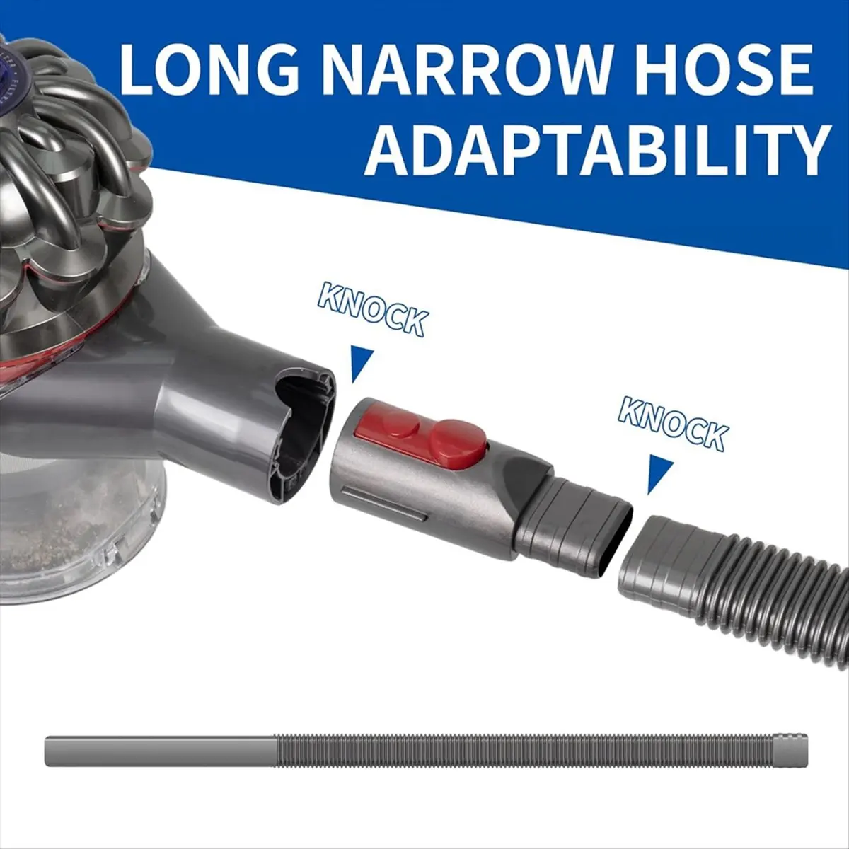 A154U Aug. Vacuum Attachment Kit for V7 V8 V10 V11 V15 Vacuum Cleaner Dryer Vent Hose Extension Hose Mattress Crevice Tool