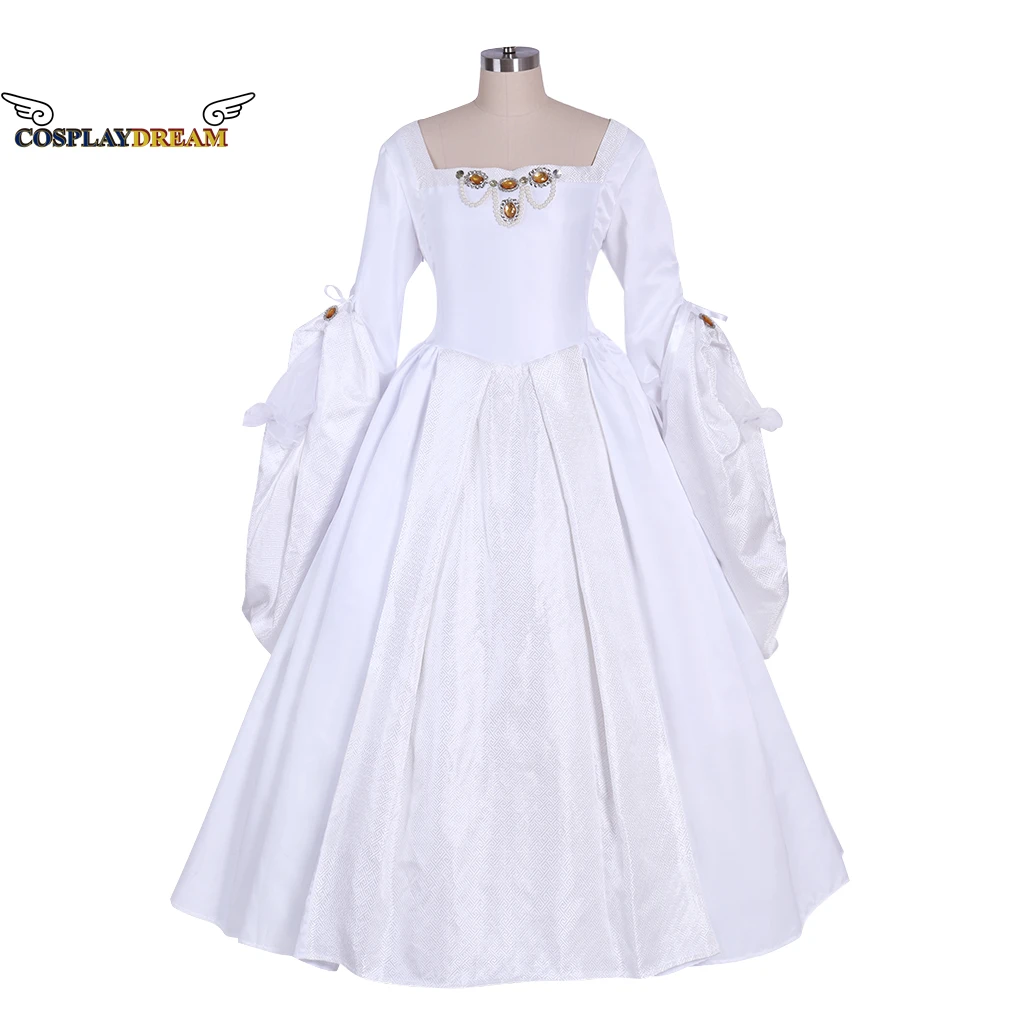 

Queen Elizabeth Tudor White Dress The Other Boleyn Girl Cosplay Costume Dress Tudor Dress Queen Tudor Annes Cosplay Costume Gown