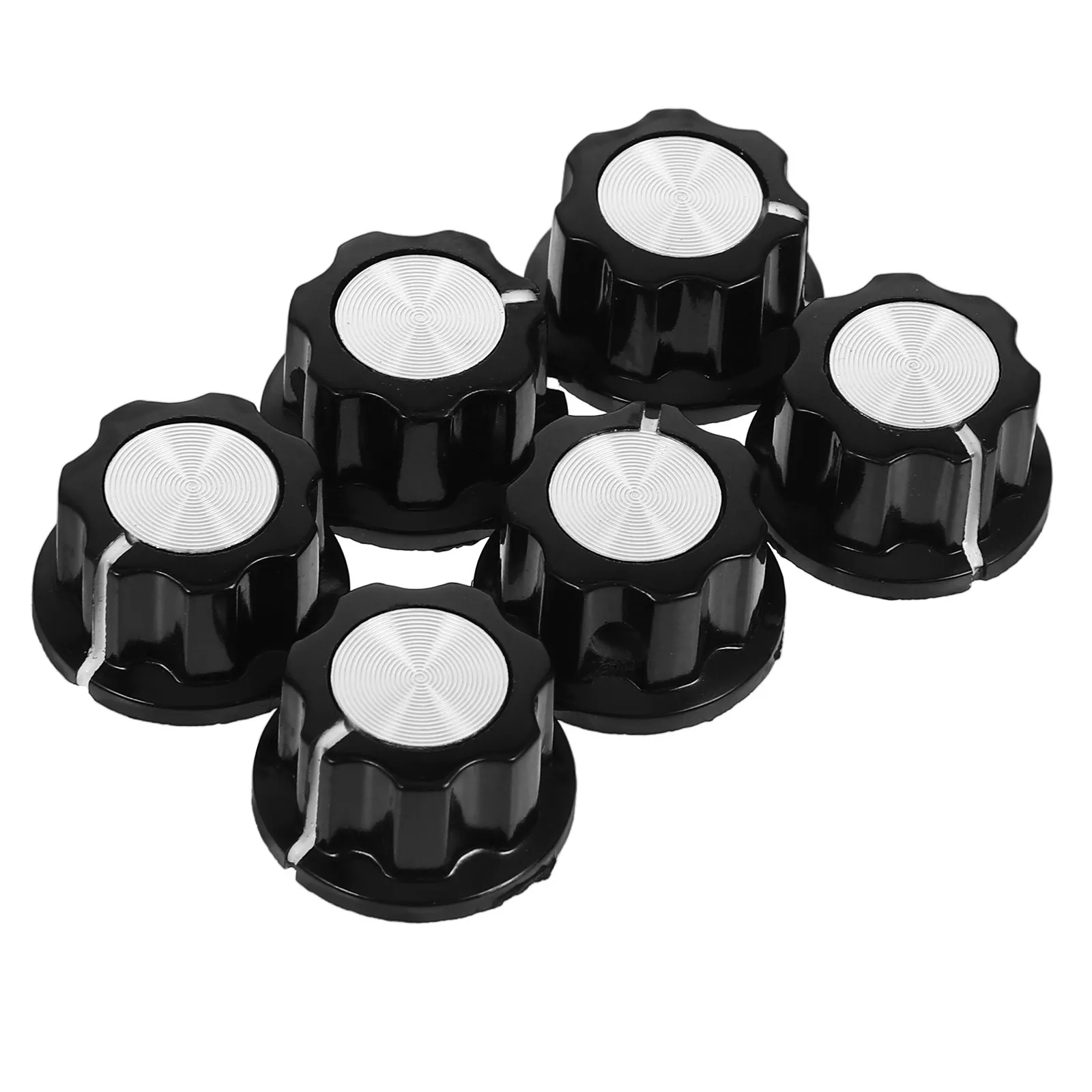 6PCS Speaker Control Knobs for Power Amplifier – Rotary Volume & Tone Potentiometer
