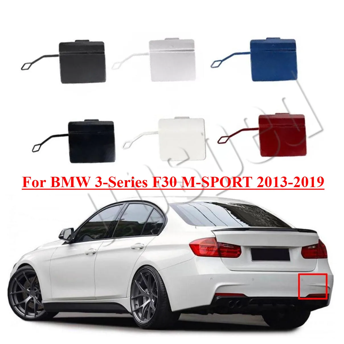 

Rear Bumper Tow Hook Hole Eye Cover Cap For BMW 3-Series F30 M-SPORT 2013-2019