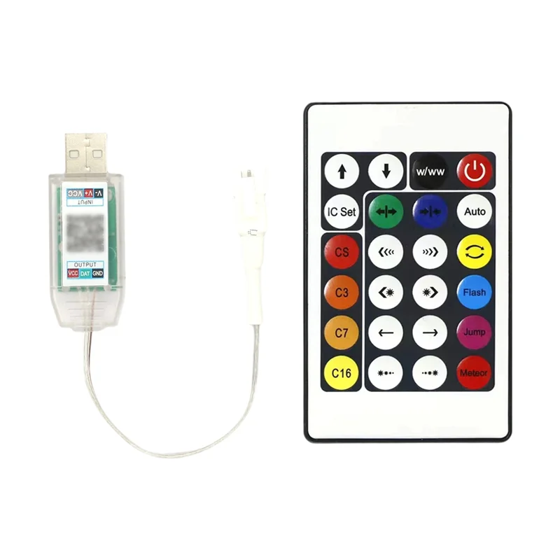 【Electronic-Accessories】Music LED Controller Colorful Leather Light String Controller 24 Keys Versatile & Efficient