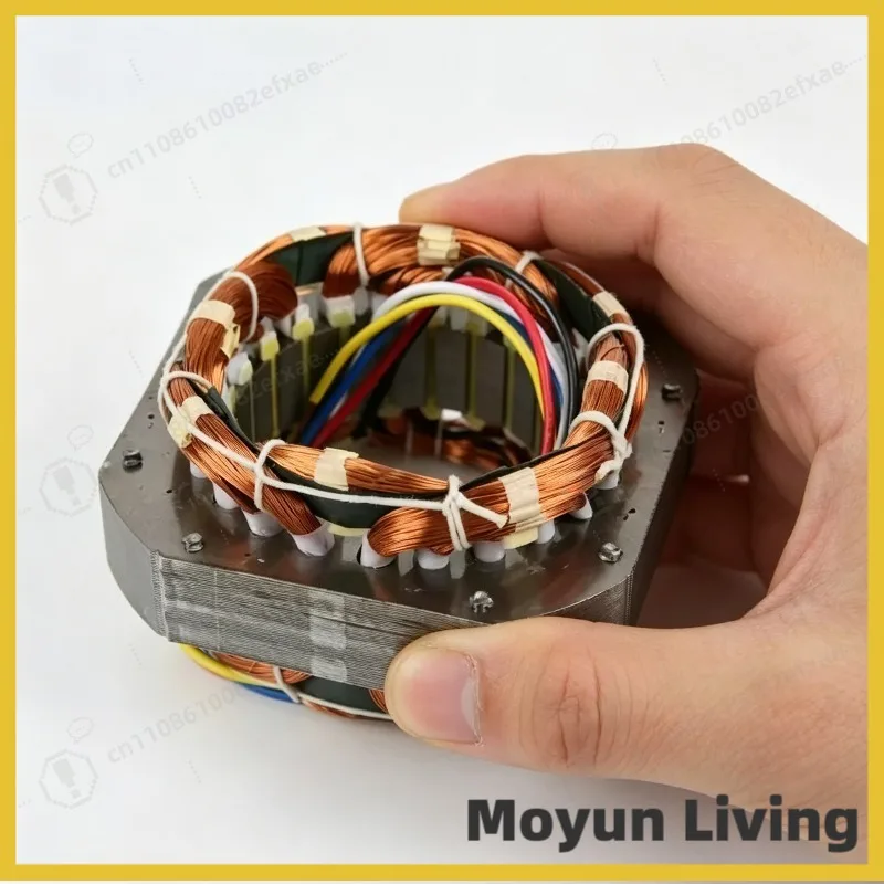 Industrial Floor Fan Motor Stator Winding, Pure Copper Coil Silicon Steel Core, AC Fan Electric Motor Replacement Part Equipment