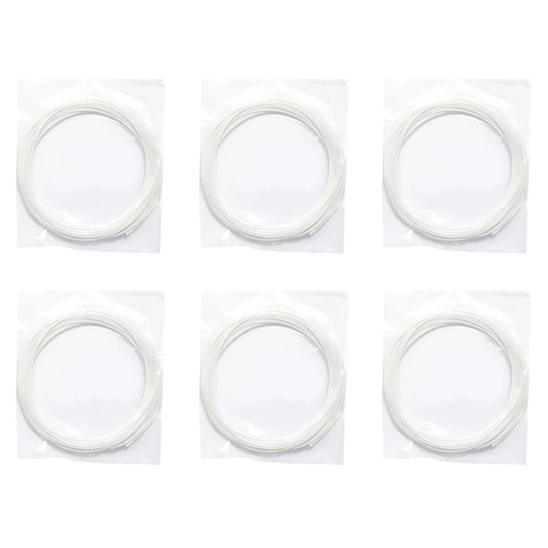 

T35C 6Pcs 5M Pcl 1.75Mm Filament Low Temperature 3D Printing Pen Supplies For 3D Printer/3D Printer Pen(White)