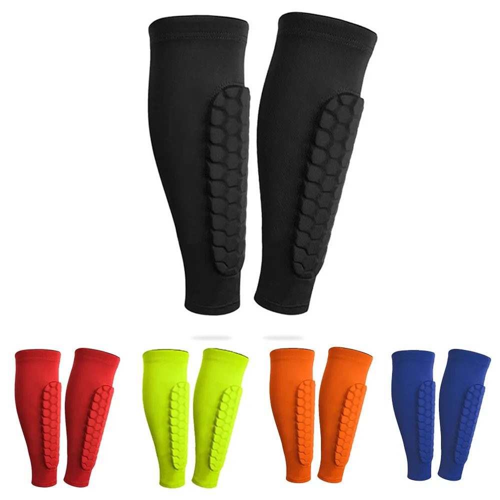 1PC Honeycomb Football Soccer Leg Guard Outdoor Sport Shin Guards Sports Socks Leg Protector Anti-collision Pads Sports Safety