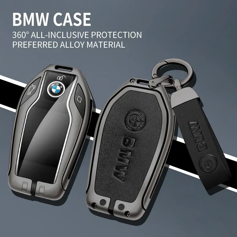 Metal Car Key Case Cover Shell Keychain For Bmw 5 6 7 Series 530le Gt X3 X4 730li 740 G12 G30 G31 G32 I8 I12 I15 Accessories