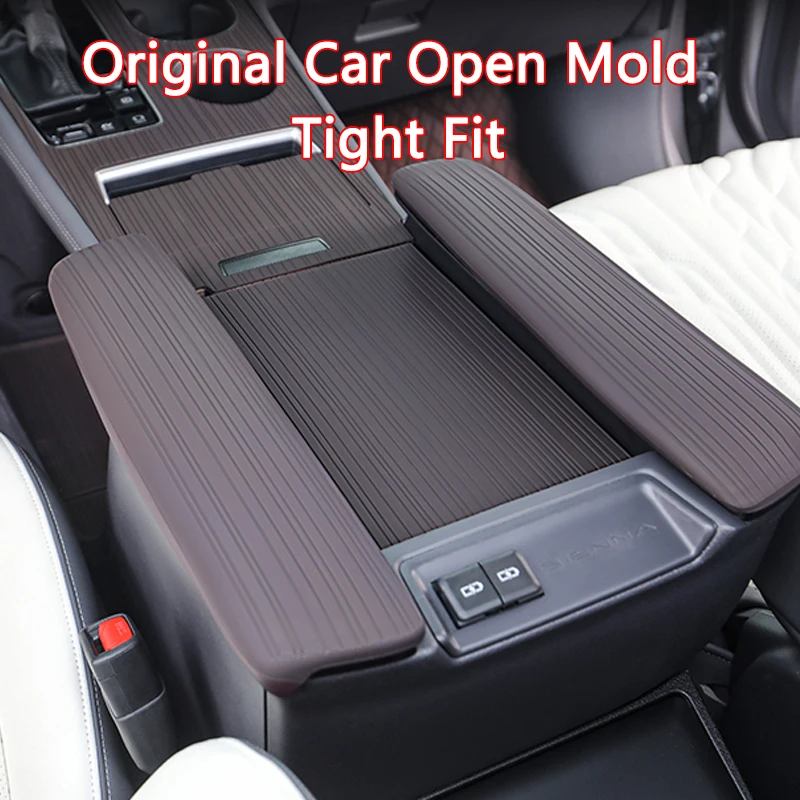 

Car Armrest Anti-slip Mat Silicone Central Console Armrest Box Mats Protection Fit For Toyota Sienna Granvia 2021-2024 Accessory