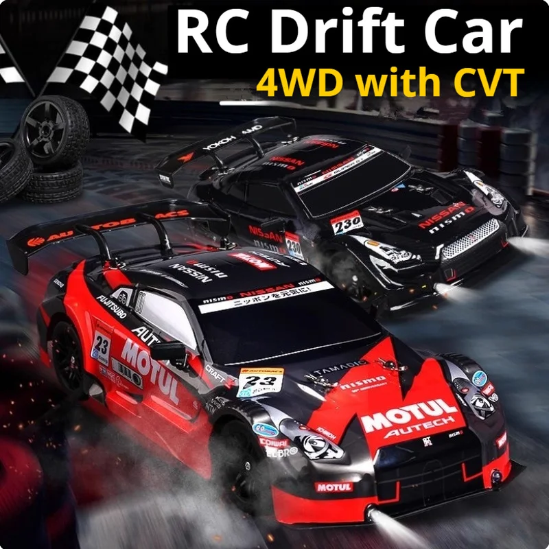 German RC remote control car four-wheel drive high-speed drift racing adult competition dedicated GTR rechargeable Gift Toys Car
