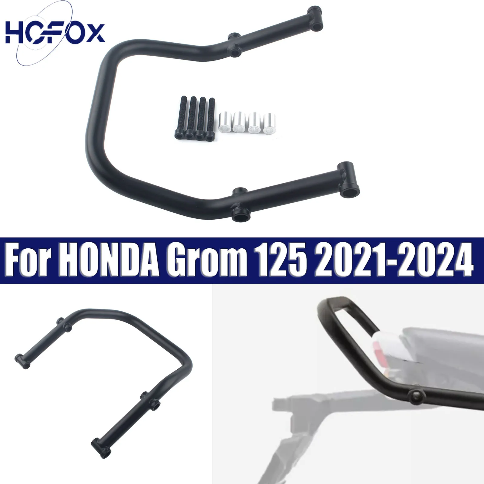 

For HONDA Grom 125 2021-2024 Motorcycle Passenger Rear Seat Grab Bar Handles Seat Hand Armrest