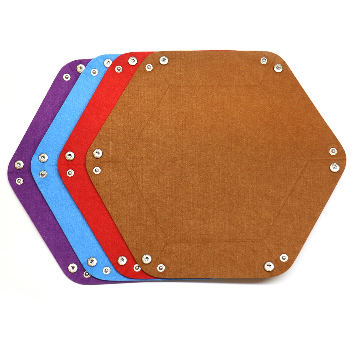 1PC Dice Tray Set Foldable Dice Trays Hexagon Dice Rolling Tray Felt Dice Holder for Dice Games Like RPG, and Other Table Games image 5