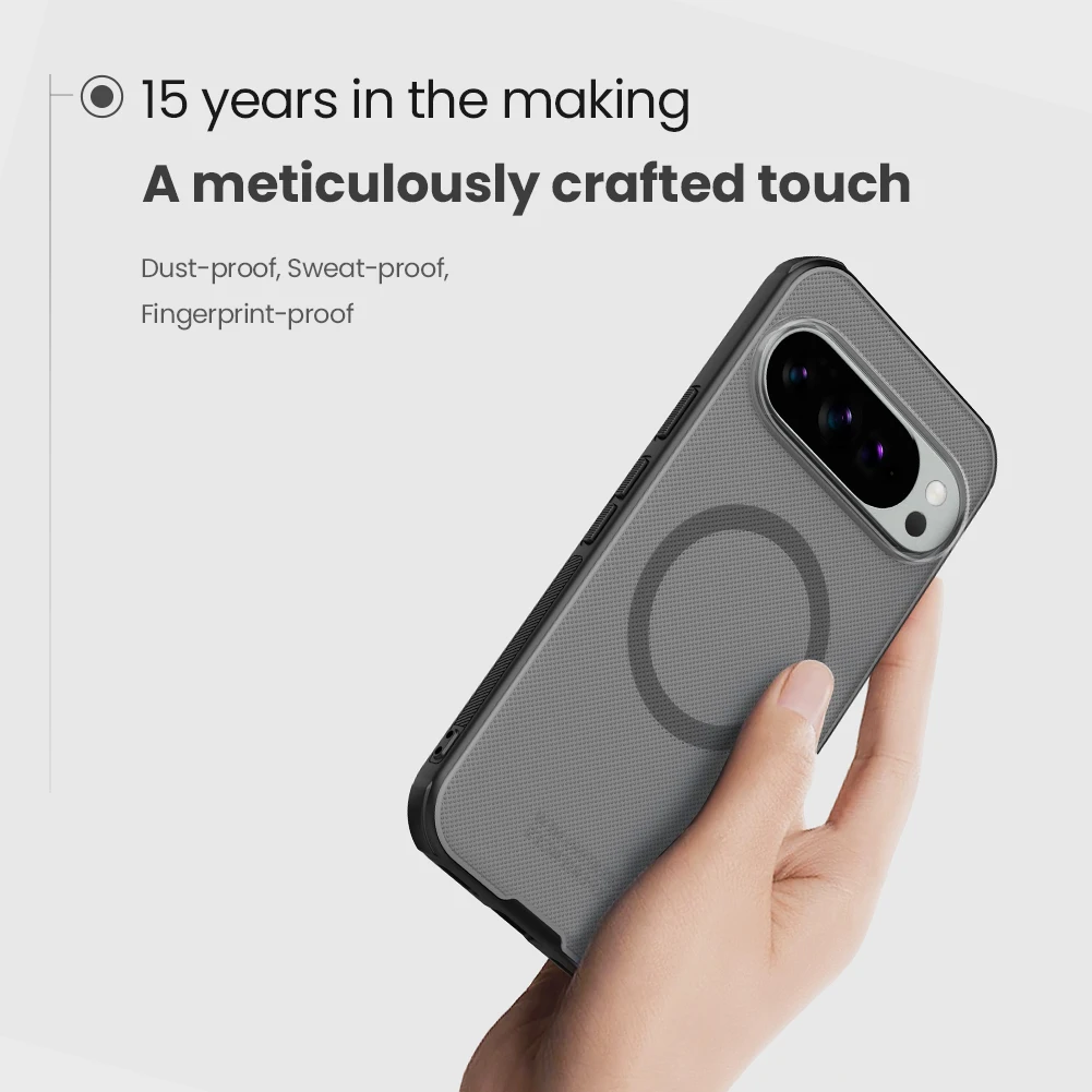 Nillkin Etui Magnetyczne do Google Pixel 10 Pro XL/10 Pro/10, TPU+PC, Twarde, z Poduszkami Powietrznymi na Czterech Rogach, Odporne na Wstrząsy, Przezroczyste, Wersja Czarna