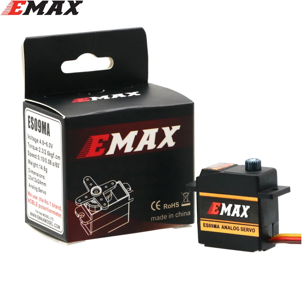 EMAX ES09MA Metal Analog Specific Swash Servos for 450 Helicopter Tail better than Emax ES08MA