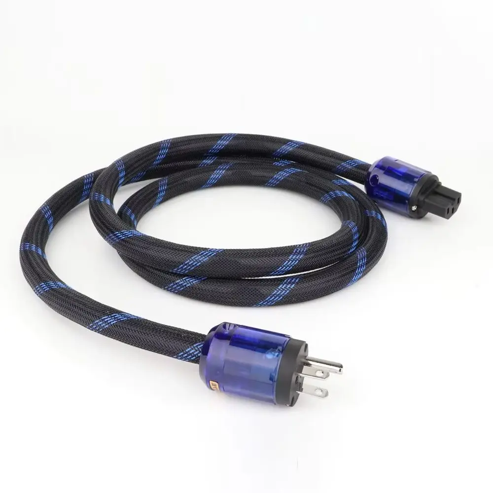 HI-End 6N Copper Audio Grade US/Eu Schuko Power Cable With P037 /P037E Power Plug Cable HIFI